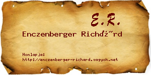 Enczenberger Richárd névjegykártya
